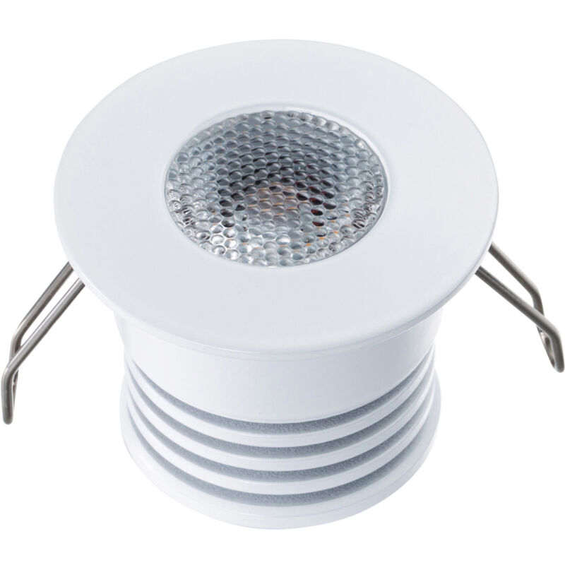 foto del prodotto leclubled led spot bianco incorporato compatto 4w dc12v equivalente 30w bianco caldo 3000k 380lm perforazione 27mm