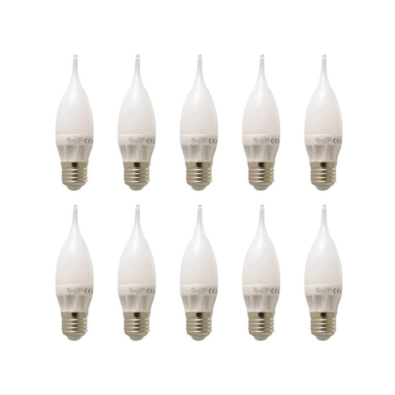 foto del prodotto leclubled lotto di 10 lampadine led e27 flame c30 5w 400lm 270 bianco naturale 4000k