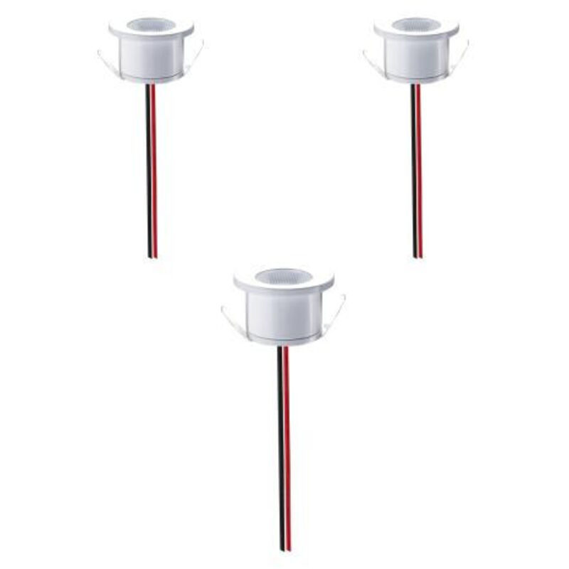 foto del prodotto leclubled mini led spot integrato 1w bianco caldo 3000k dc12v perforazione 25mm 120lm lot de 3