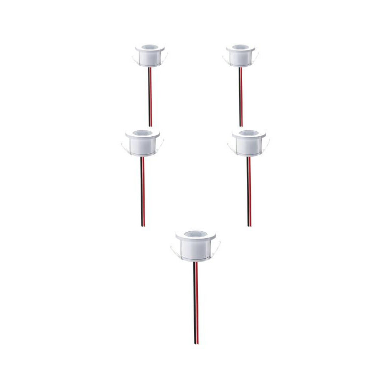 foto del prodotto leclubled mini led spot integrato 1w bianco caldo 3000k dc12v perforazione 25mm 120lm lot de 5