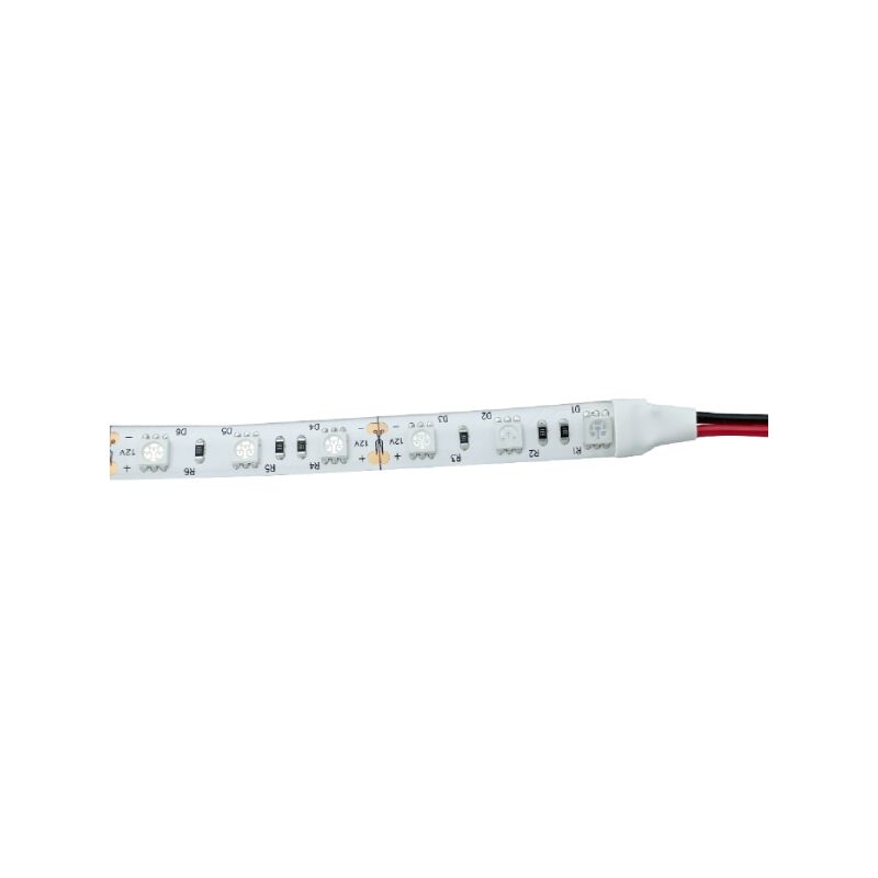 foto del prodotto leclubled nastro led 100cm smd5050 60led m red dc12v ip65 impermeabile con cavo 30cm