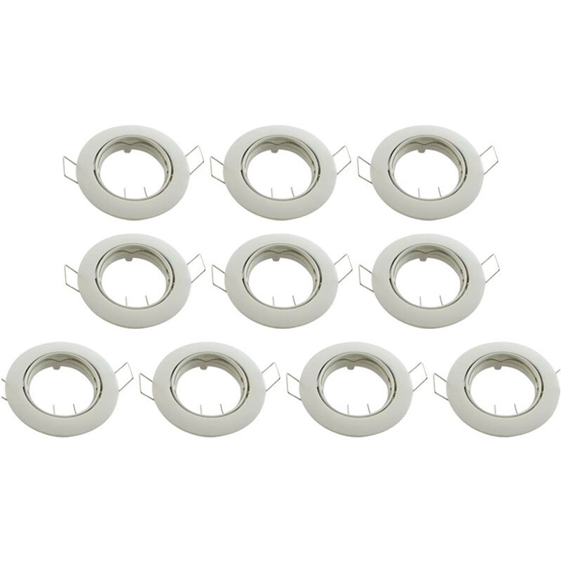 foto del prodotto leclubled set 10 supporti incasso rotondi regolabili bianco senza presa