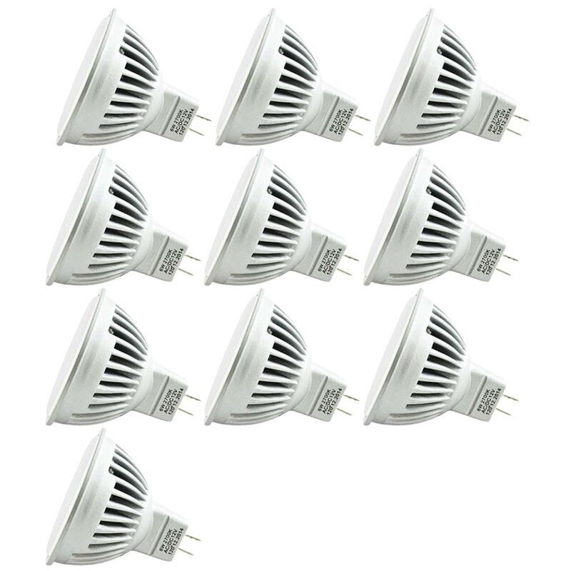foto del prodotto leclubled set di 10 lampadine led mr16 6w 50w illuminazione natural white 4100k