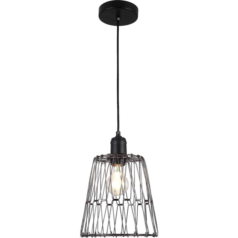 foto del prodotto leclubled sospensione luminaire multiform black e27 diametro 235mm con cavo 1,1m regolabile sospensione di illuminazione interna