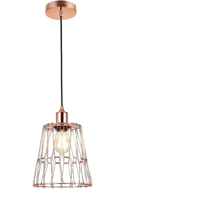 foto del prodotto leclubled sospensione luminaire multiform rose e27 diametro 235mm con cavo 1,1m regolabile sospensione di illuminazione interna