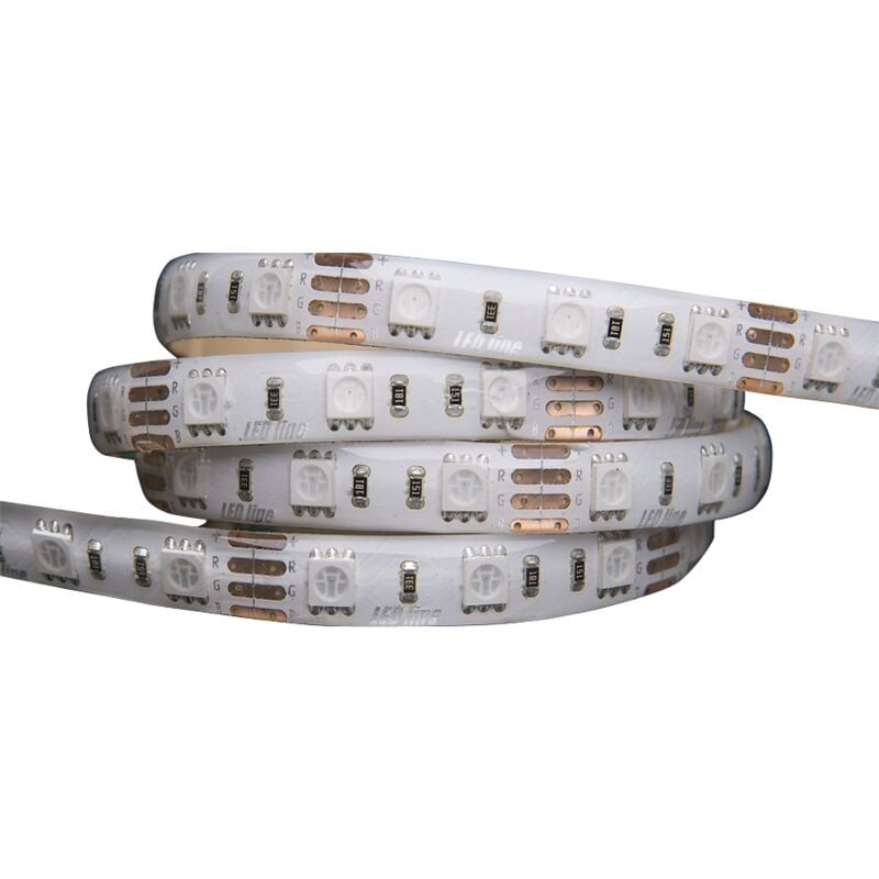 foto del prodotto led 300 nastro smd 14,4w 120 dc12v 5m ip65 impermeabile rgb