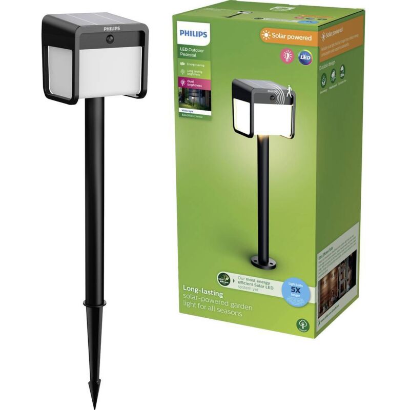 foto del prodotto led 929004631901 ezra lampada solare da terra per esterni led monocolore led a montaggio fisso 1.8 w nero philips