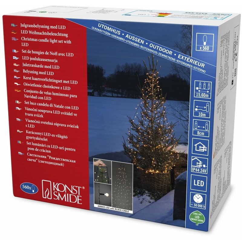 foto del prodotto led albero cappotto con globes, plastica, nero konstsmide