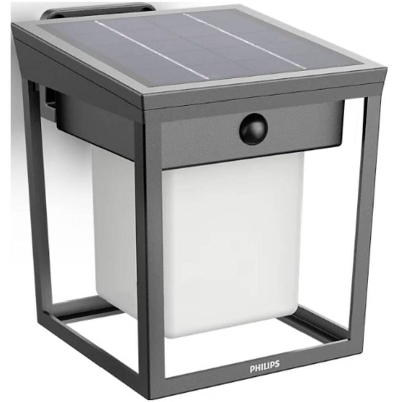 foto del prodotto led blaise 929004631501 lampada solare da parete per esterno con rilevatore di movimento led monocolore 1.5 w philips