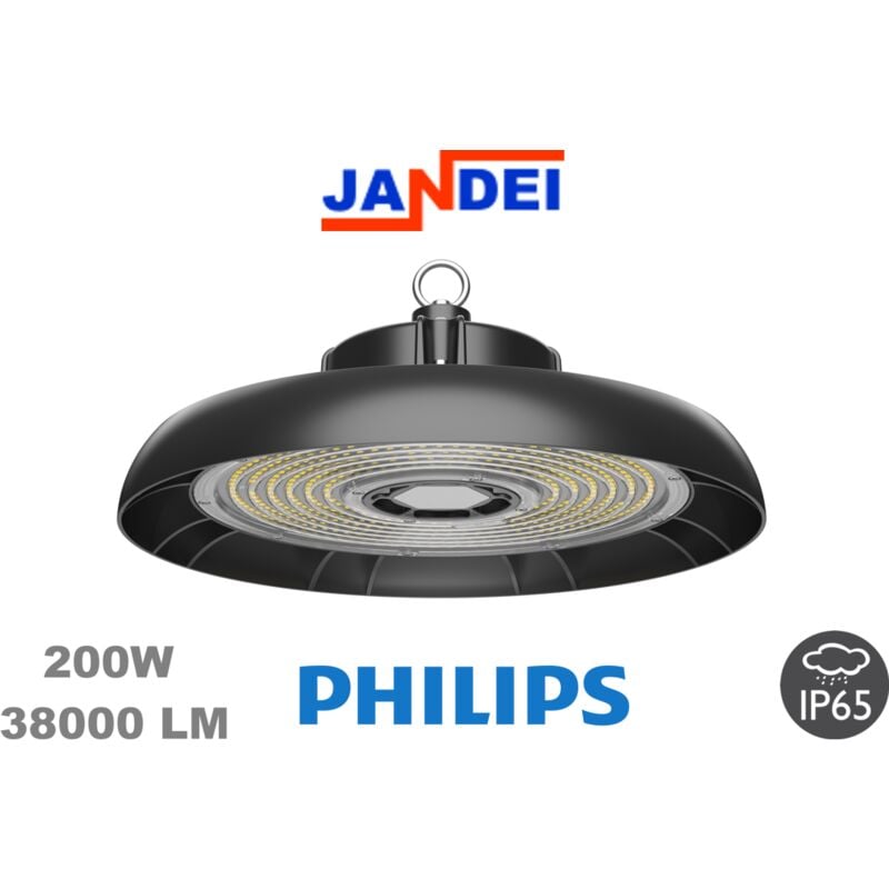 foto del prodotto led campana ufo 200w 190lm w 6000k phillips driver campana ufo 190 lm w philips jandei