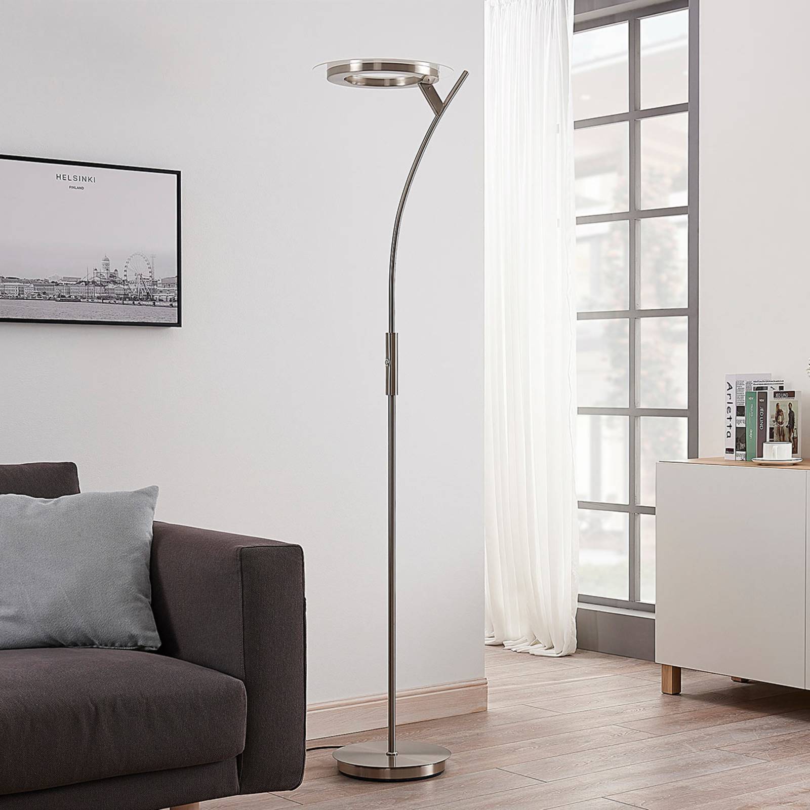 foto del prodotto led darion in grigio da metallo lindby