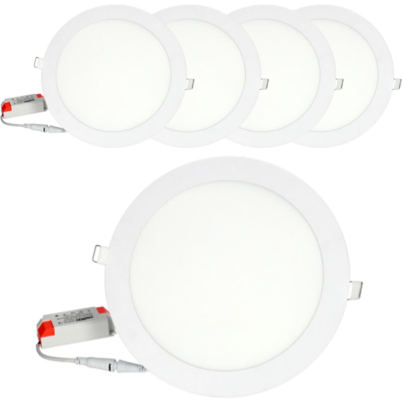 foto del prodotto led di downlight 5x led 18w 6000k rourno dei led downlight da 200 mm taglio da 200 mm jandei