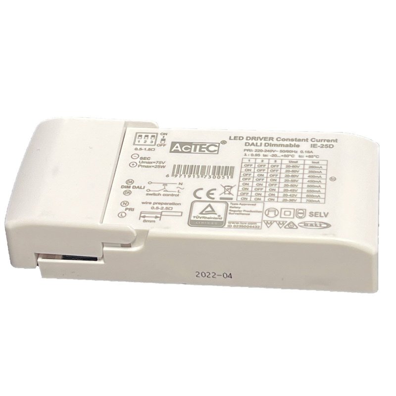 foto del prodotto led driver 25w dimmerabile dali 2 push dimming corrente costante configurabile 260ma 350ma 400ma 450ma 500ma 550ma 600ma 700ma