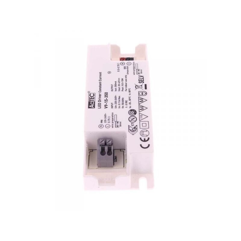 foto del prodotto led driver cc corrente costante 350ma 30v 42vdc per alimentare led max 15w