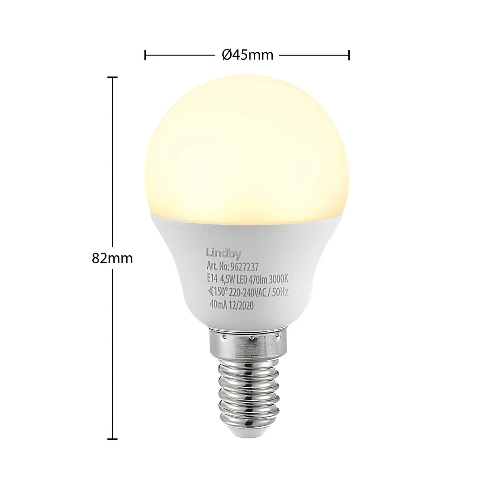 foto del prodotto led e14 4,5w led da plastica lindby