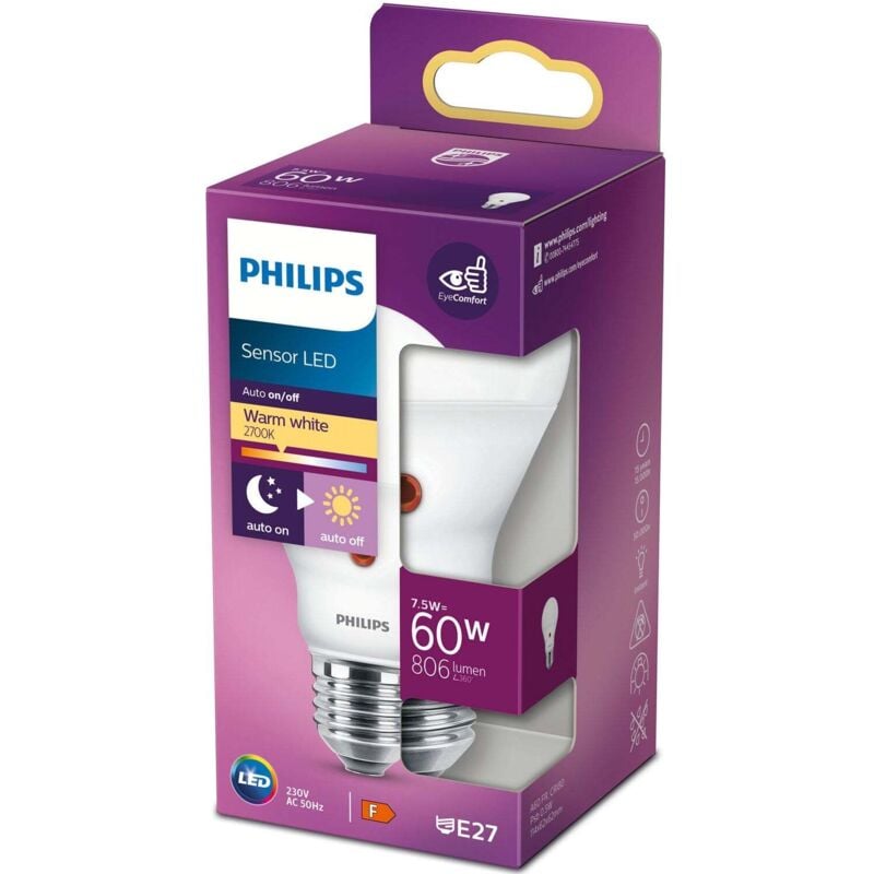 foto del prodotto led e27 normale 60w sensore crepuscolare 806lm 50215836 50215836 50215836 50215836 50215836