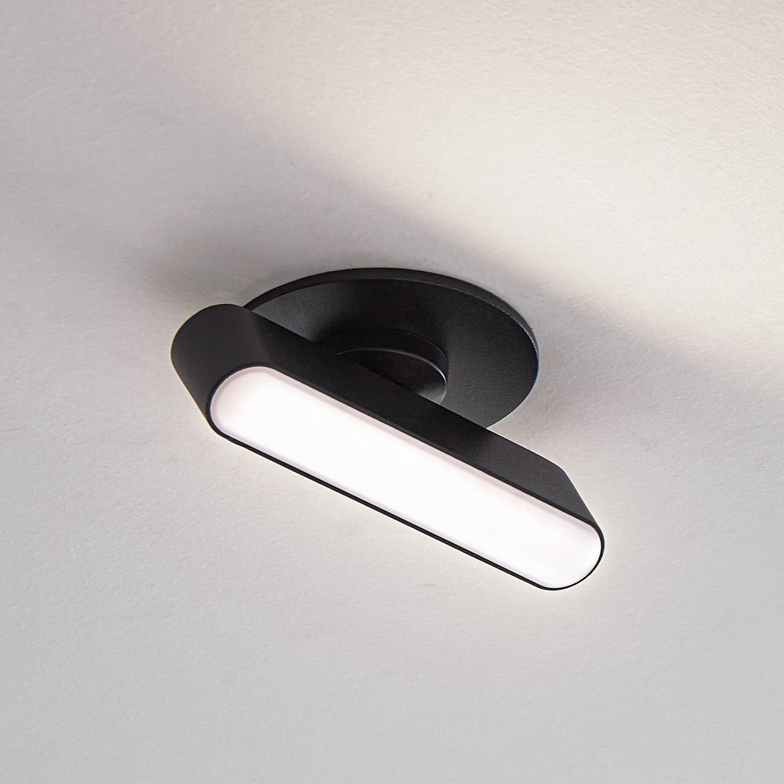 foto del prodotto led eldrin in nero da metallo lindby