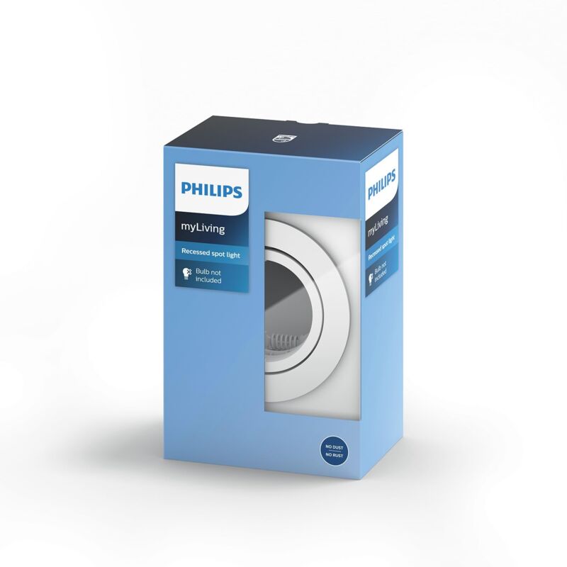 immagine 0 del prodotto led enneper faretto da incasso, attacco gu10, bianco, lampadina non inclusa philips