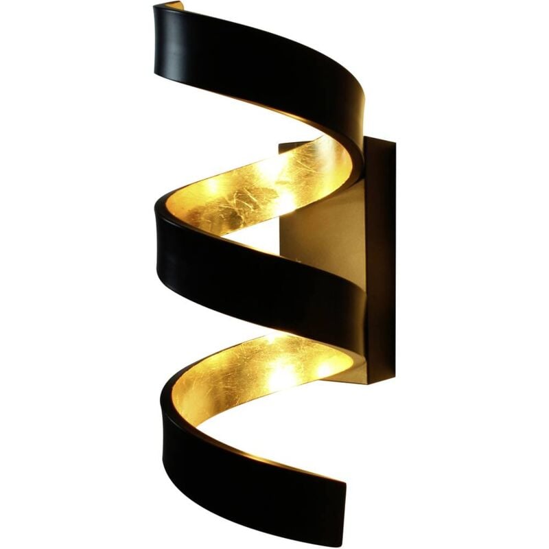 foto del prodotto led helix ap3 ner led helix ap3 ner lampada da parete a led 9 w led monocolore oro, nero eco light