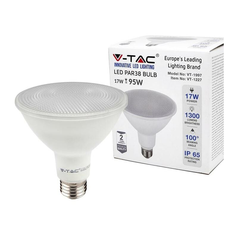 foto del prodotto led lampada 17w par38 e27 ip65 4000k luce naturale