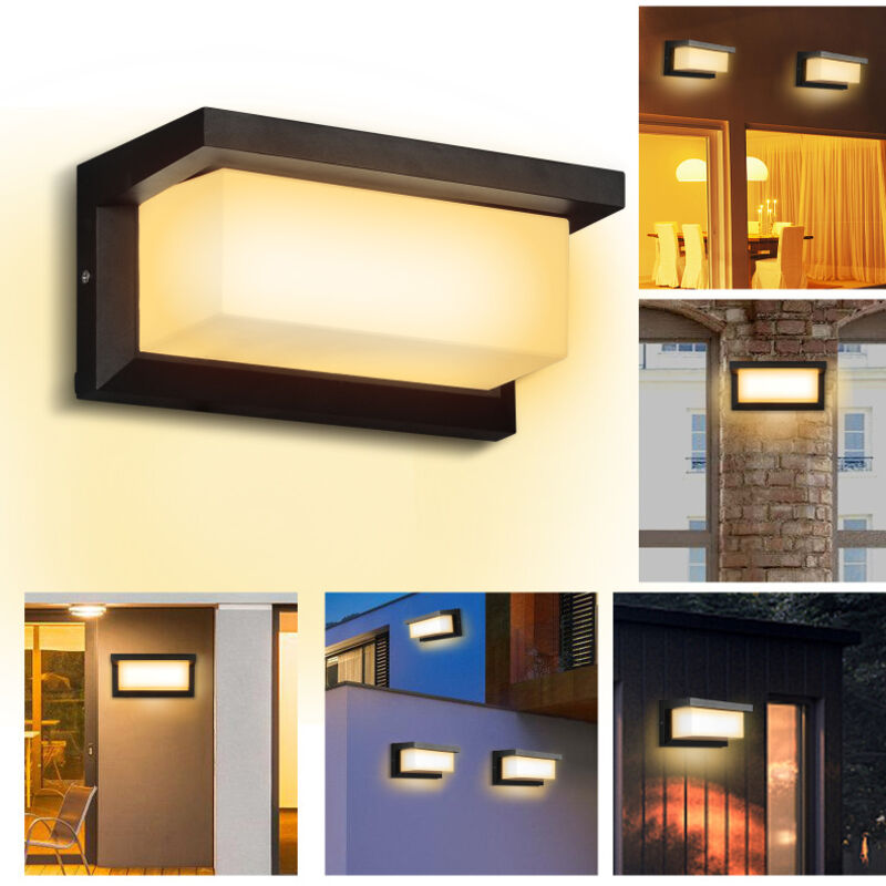 foto del prodotto led lampada a parete plafoniera 18w sensore per scale da esterno ip65 bianco caldo randaco