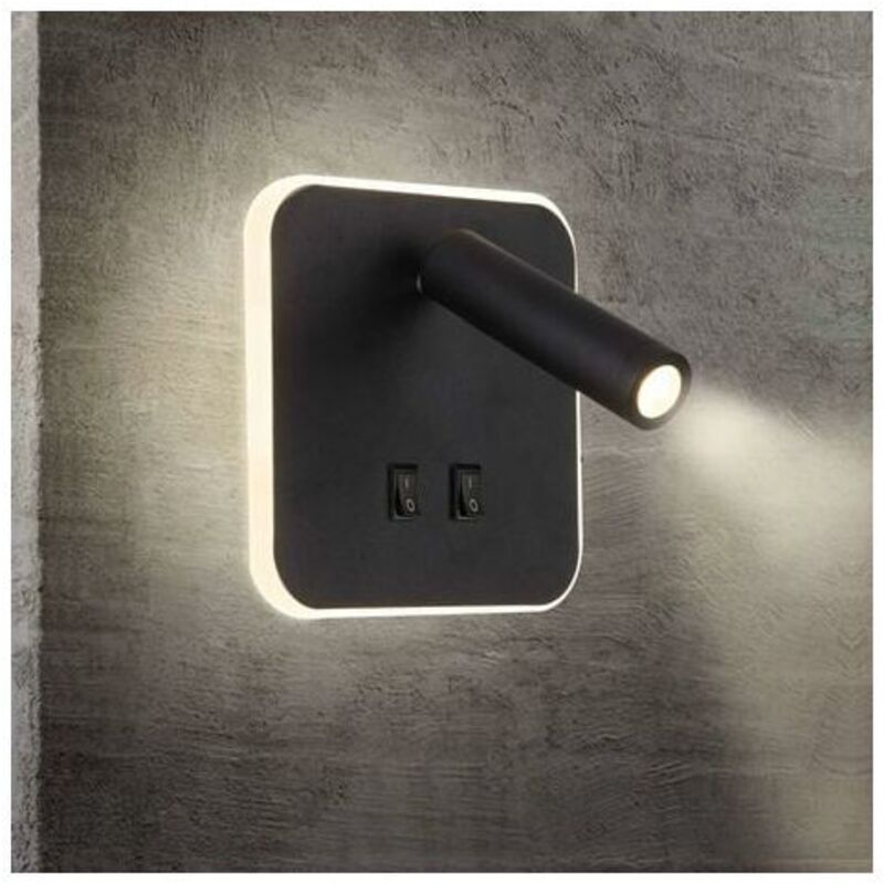 foto del prodotto led lampada da comodino lampada da parete per interni per hotel lampada da parete per letto lampada da parete per corridoio con interruttore nero 13w