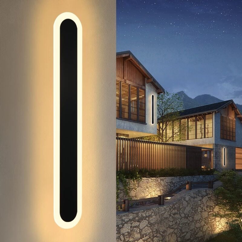 immagine 0 del prodotto led lampada da parete per esterni 100cm nero villa lampada per esterni ip65 impermeabile lunga lampada per esterni moderna 21w lampada da parete per