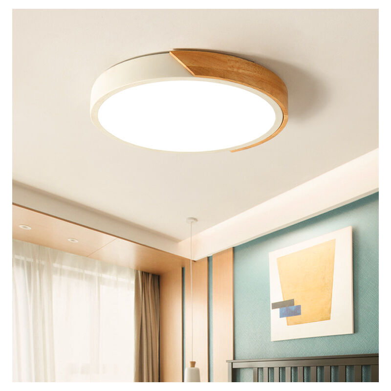 foto del prodotto led lampada da soffitto moderno girare 24w lampada 30cm per soggiorno camera da letto luce bianca bianco