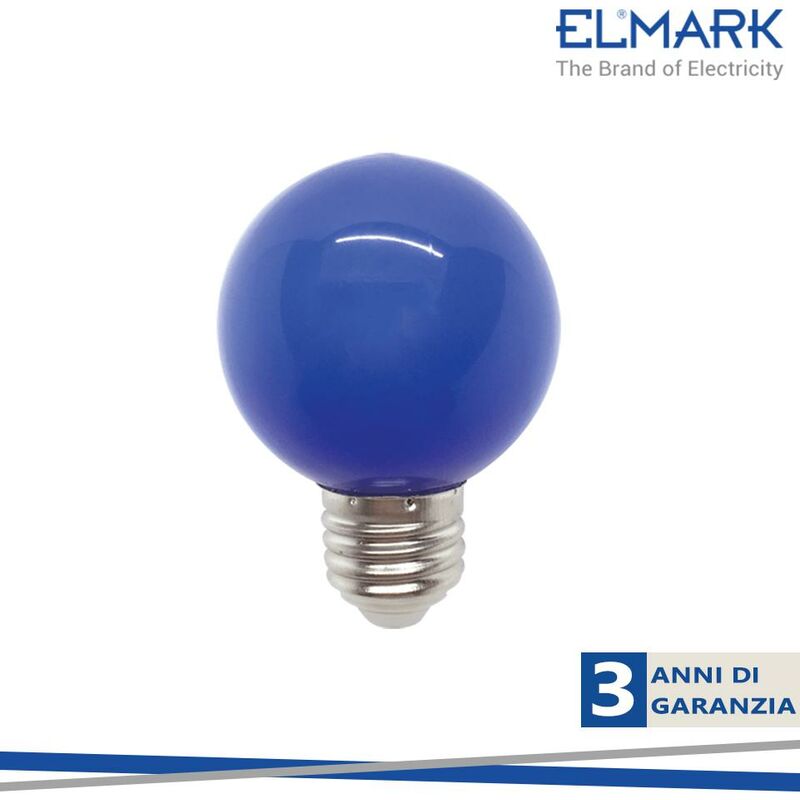 foto del prodotto led lampada globe g60 3w e27 blu