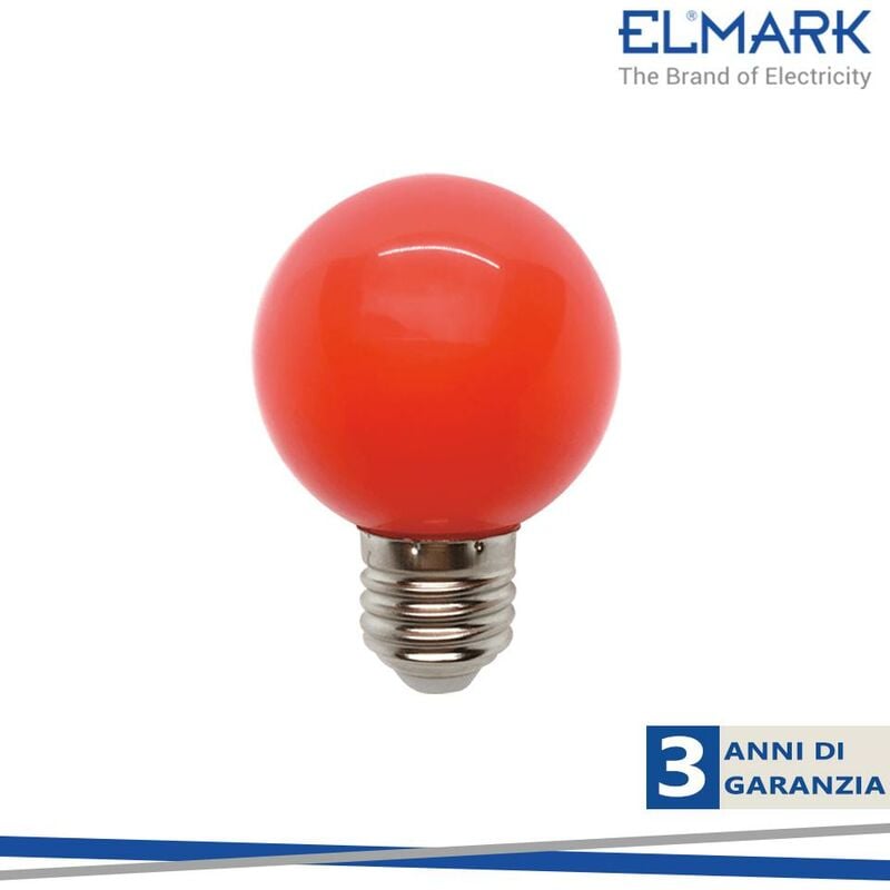 foto del prodotto led lampada globe g60 3w e27 rosso