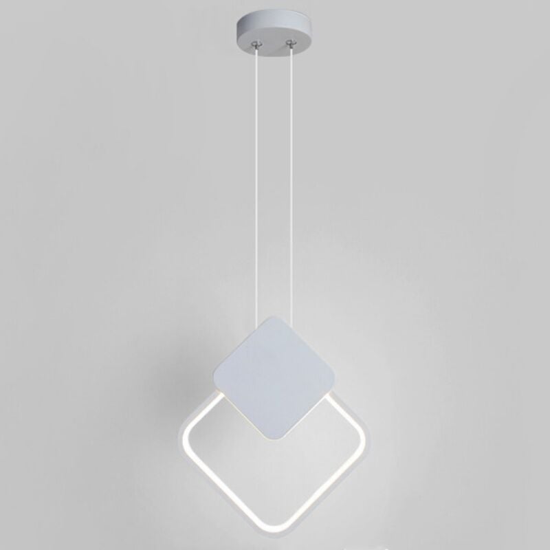 foto del prodotto led lampadario a sospensione industriale lampada da soffitto semplice plafoniera bianco regolabile luce bianco fredda