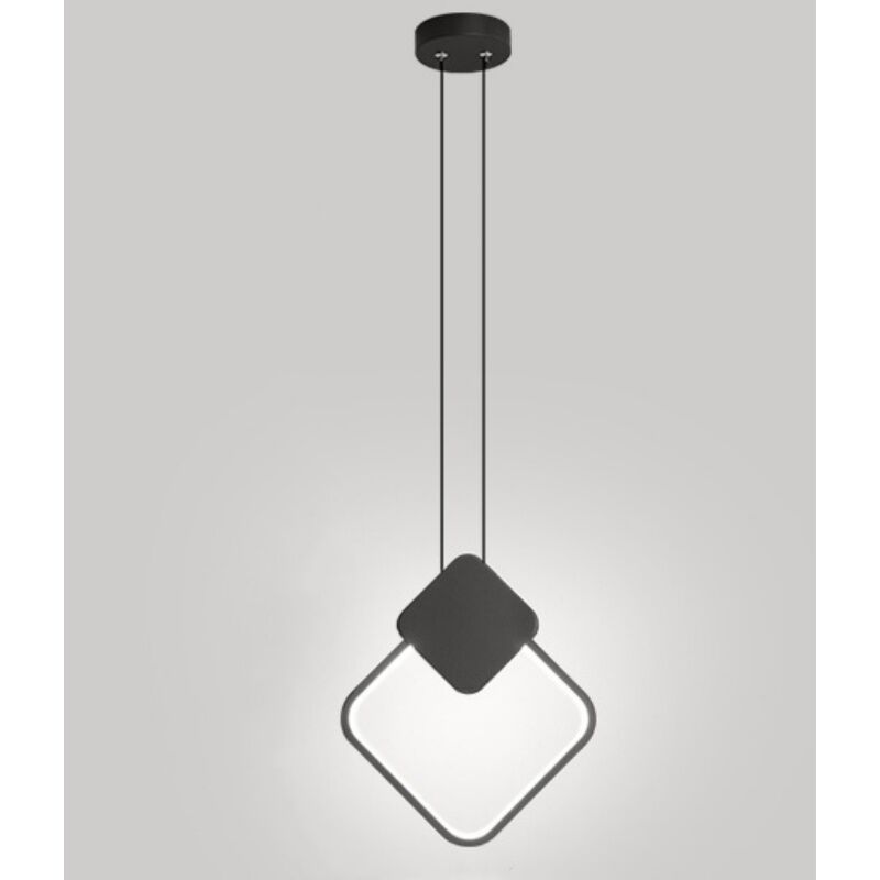 foto del prodotto led lampadario a sospensione industriale lampada da soffitto semplice plafoniera nero regolabile luce bianco fredda