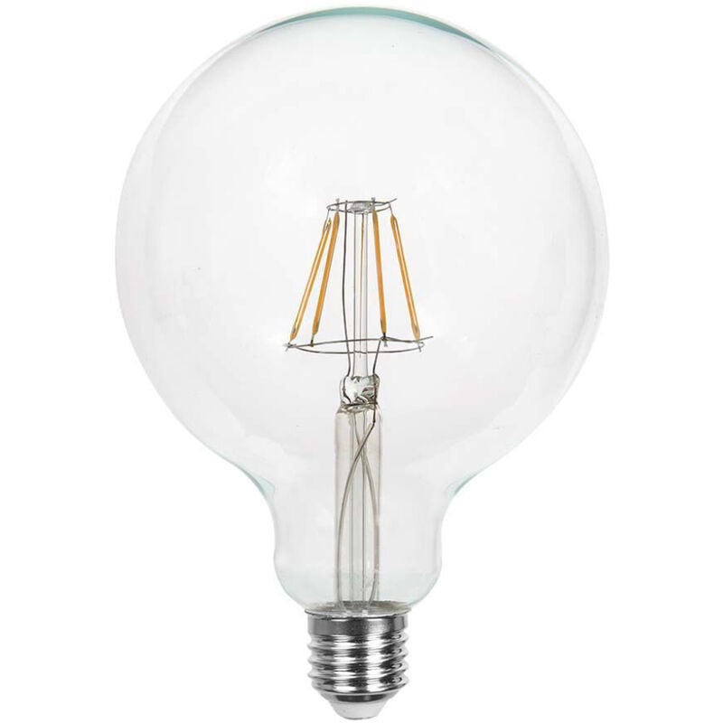foto del prodotto led lampadina 10w filamento e27 g125 clear cover 6500k luce fredda