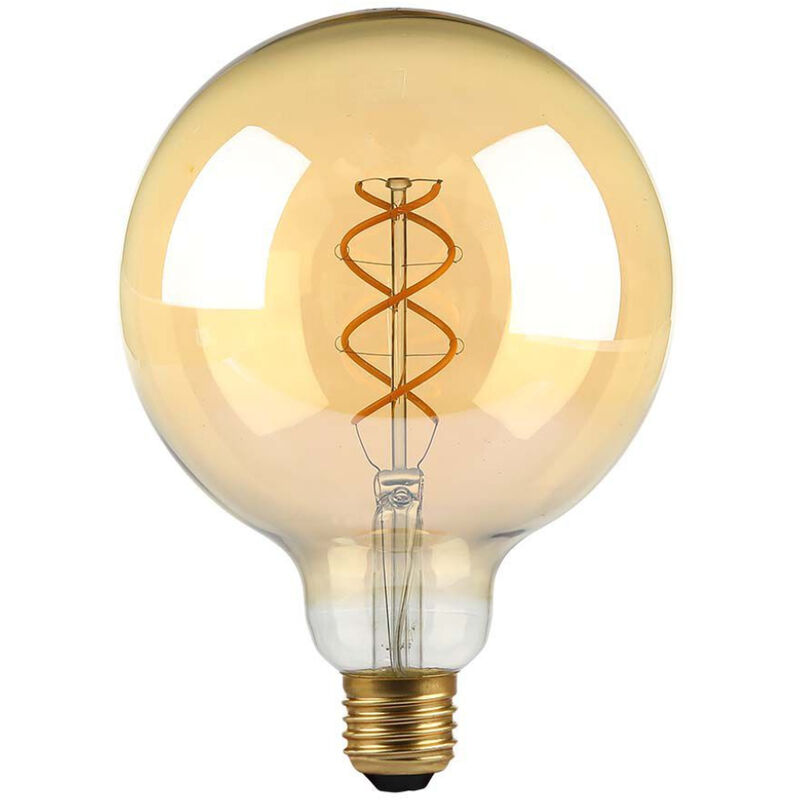 foto del prodotto led lampadina 5w filamento e27 g125 amber glass 1800k