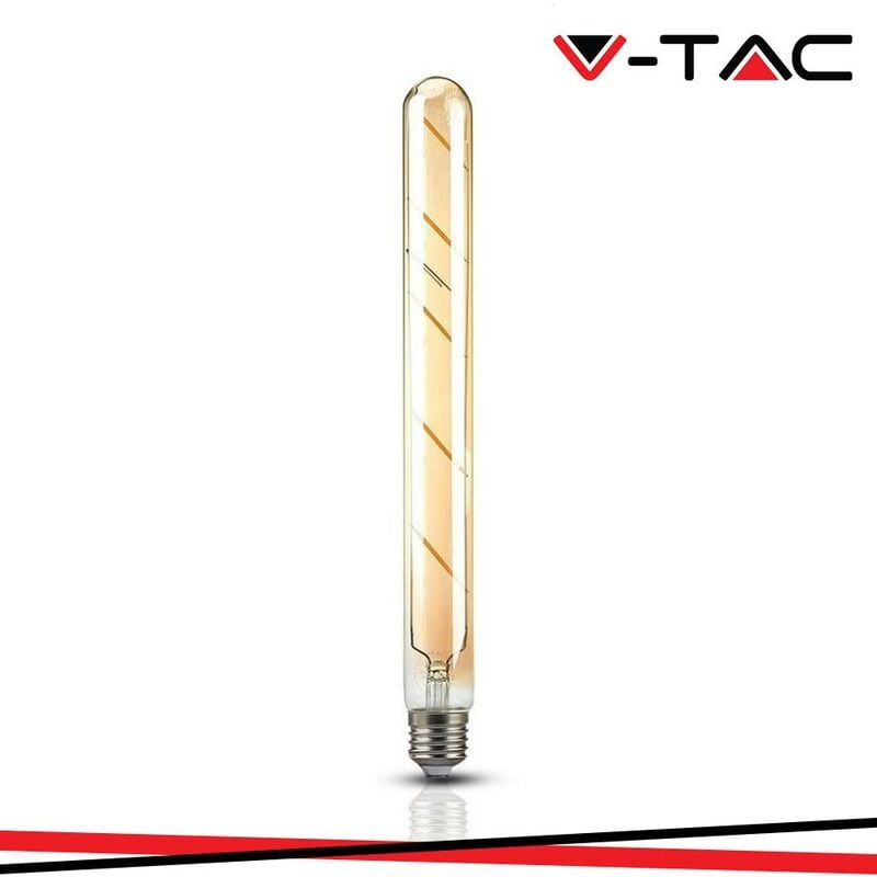 foto del prodotto led lampadina 5w t30 e27 filamento amber 2200k luce calda