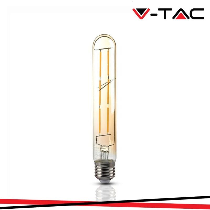 foto del prodotto led lampadina 6w t30 e27 filamento amber 2200k luce calda