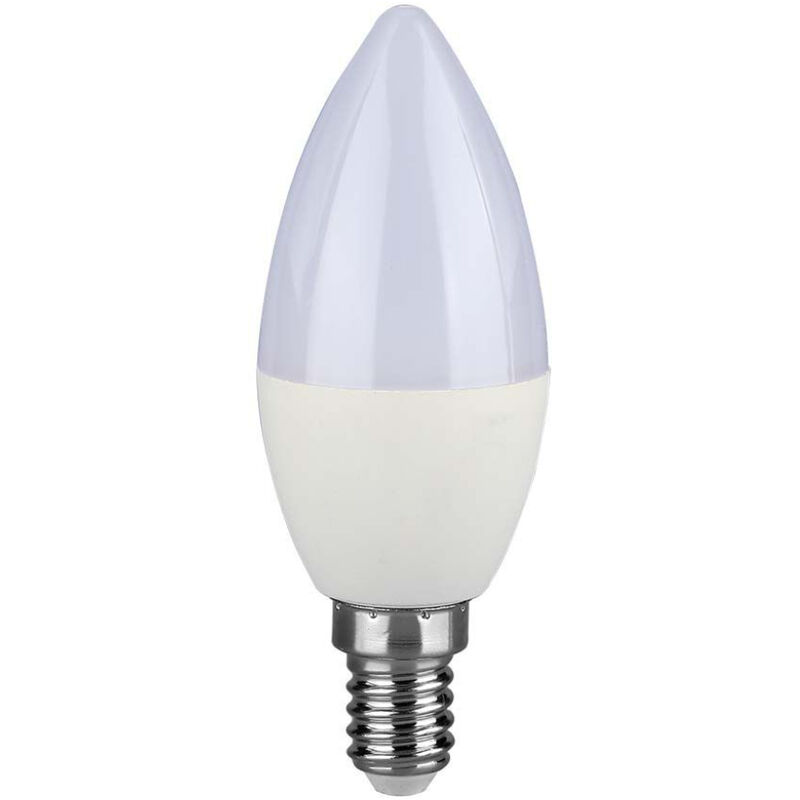 foto del prodotto led lampadina samsung chip 4.5w e14 plastica candela 3000k luce calda