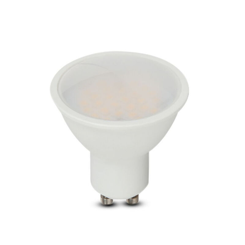 foto del prodotto led lampadina samsung chip gu10 4.5w smooth plastica 110 d 4000k luce naturale