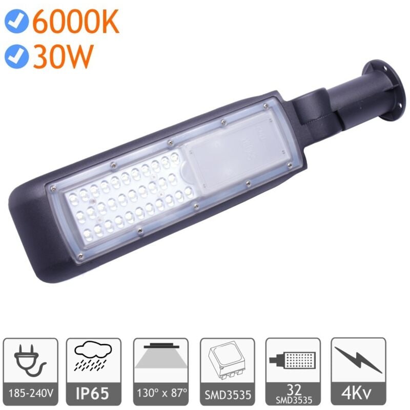 foto del prodotto led led 30w 4kv 6000k pf esterno pf 0,95 led led smd3535 grigio 220v jandei