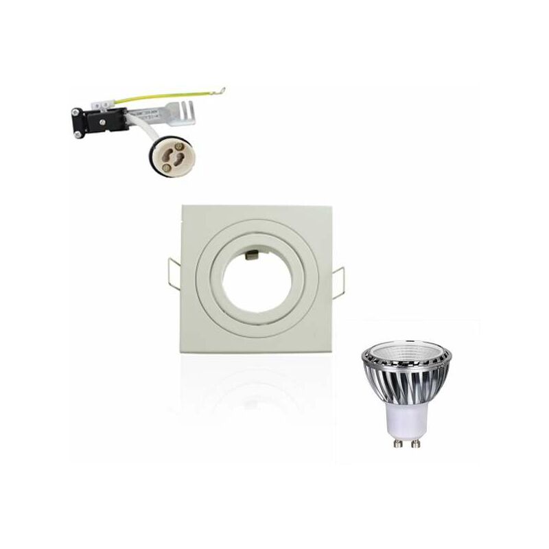 foto del prodotto led led spot kit gu10 5w square light 50w bianco neutral 4100k dimmerabile