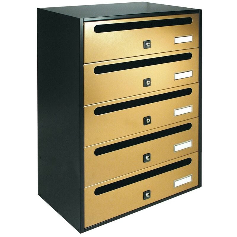 foto del prodotto led leds - alubox cassetta cubo/r a 5 posti oro