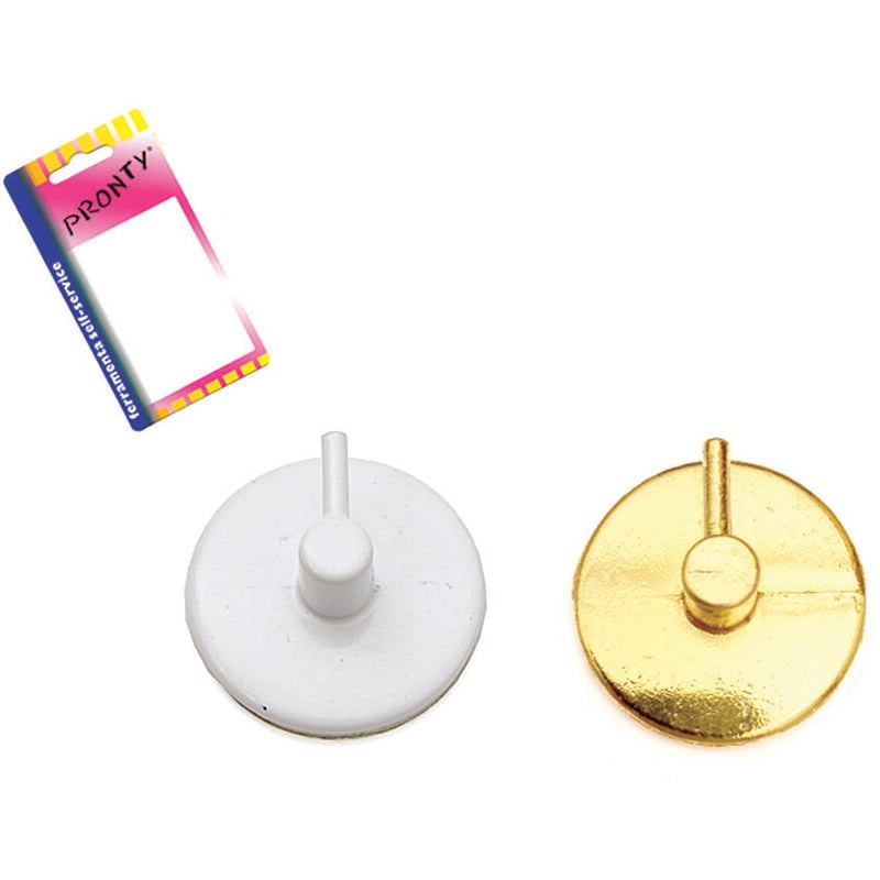 foto del prodotto led leds gancio per bris bris tondo in metallo in blister bianco, in bl.2 pz.