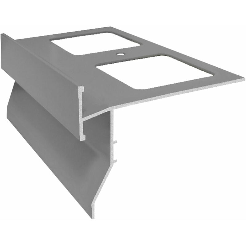 foto del prodotto led leds gocciolatoio per balconi terrazze top in alluminio larghezza 95 mm lunghezza 2,7 mt