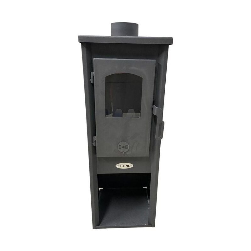 foto del prodotto led leds stufa riscaldamento a legna con struttura in acciaio 5,2 kw karso antracite