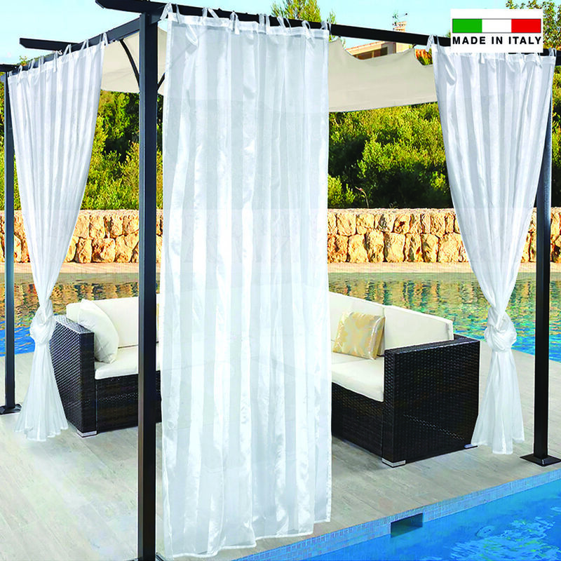 foto del prodotto led leds tenda per gazebo velo con fettuccia e passanti cm.150x280h. bianco bianco