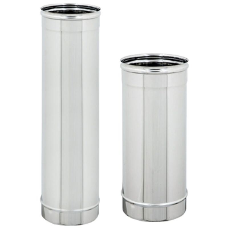 foto del prodotto led leds tubo per scarico fumi stufe e camini canna fumaria in acciaio inox 15x100 cm