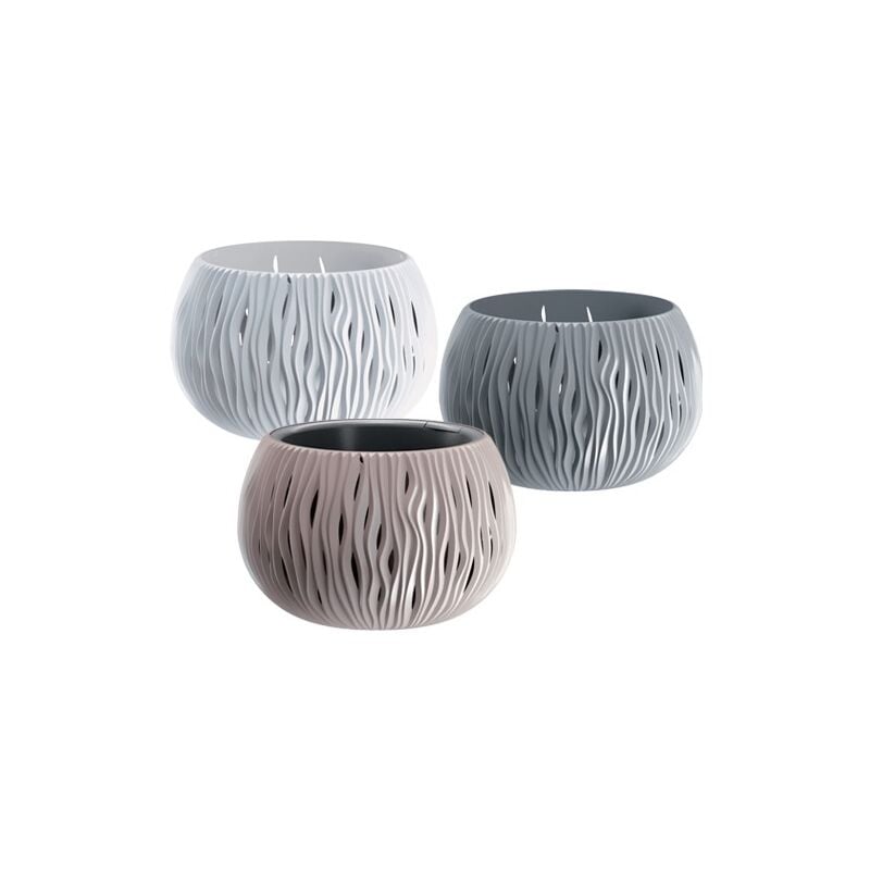 foto del prodotto led leds vaso nike dsk con decorazione tridimensonale prosperplast 48xh30 cm darkgrey