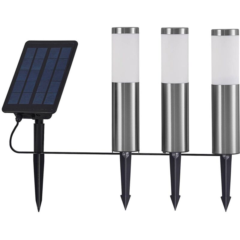 foto del prodotto led lexiane in grigio da acciaio inox lindby