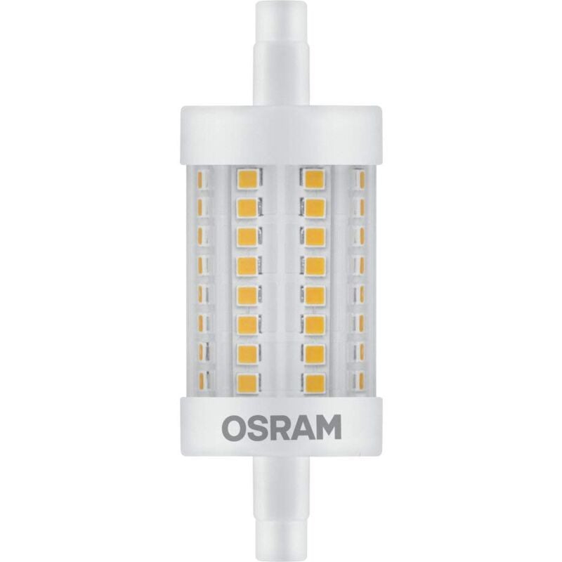 foto del prodotto led line r7s dim led line r7s, tubo led r7s, 8 w equivalente a 75 w, bianco caldo, 2700 k, chiaro, taglia unica osram