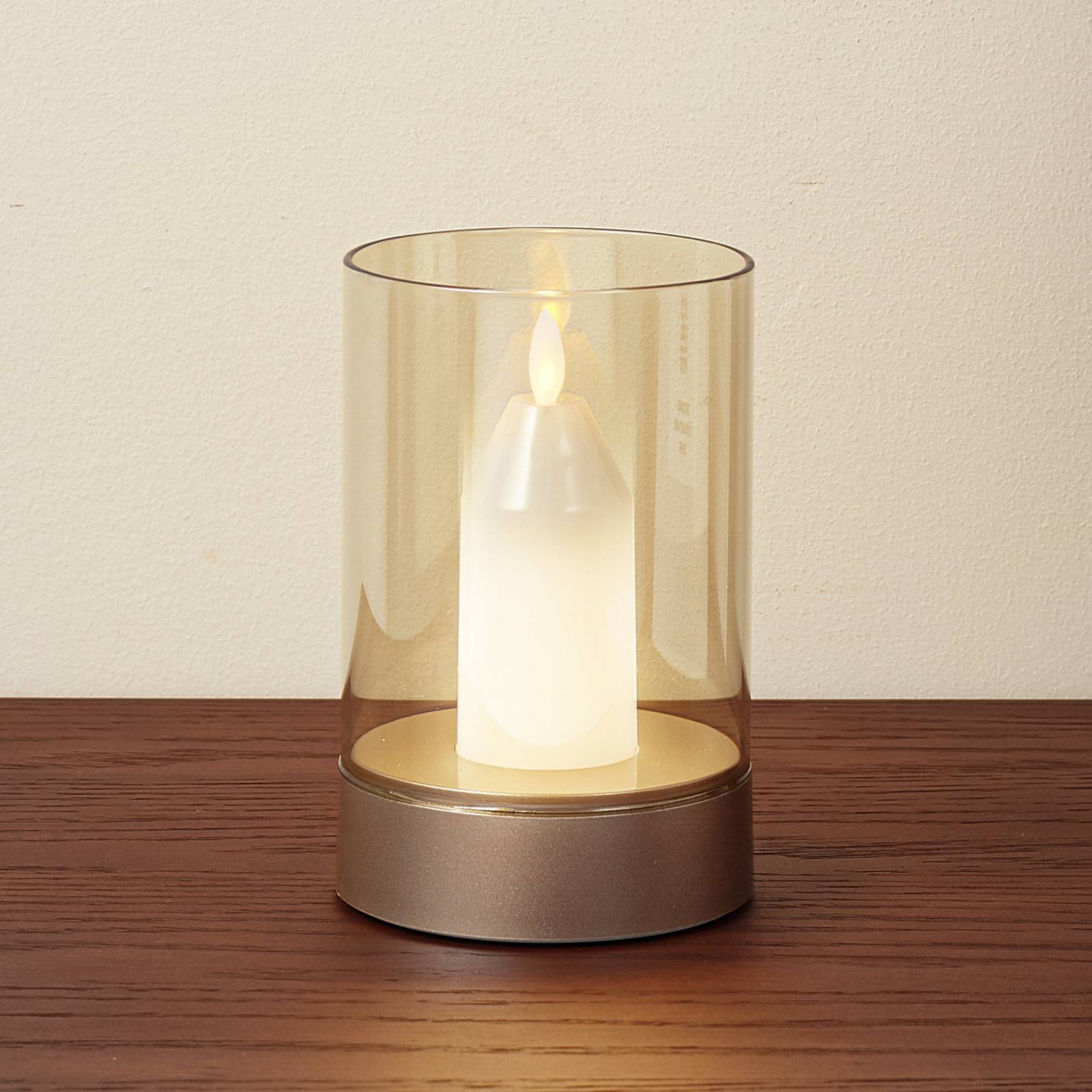 foto del prodotto led lumana in beige da vetro lindby